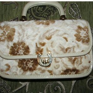 Vintage 50's Jacklyn USA Velvet floral purse
